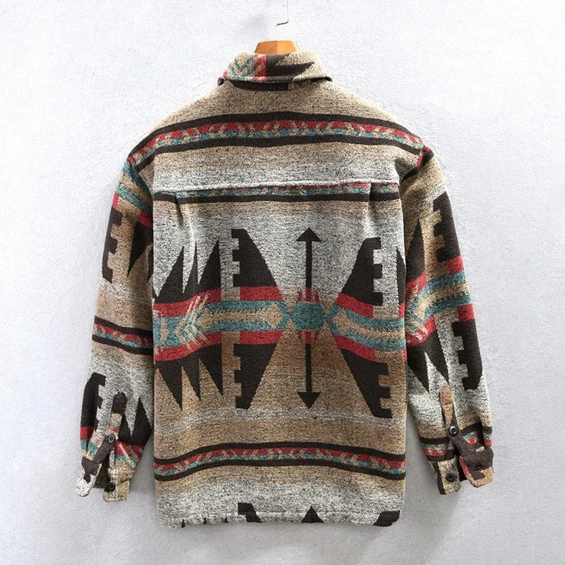 Premium Aztec Pattern Wool-Style Jacket