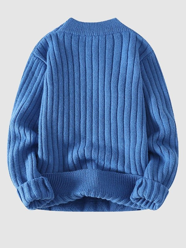 Premium Blue Cable Knit Sweater