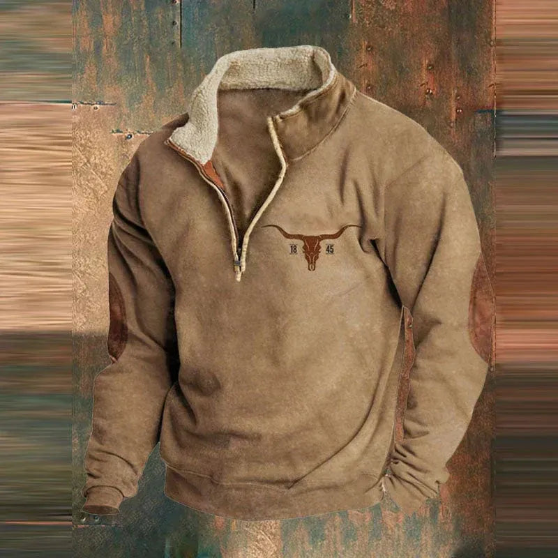 Premium Aztec Buffalo Print Fleece Pullover