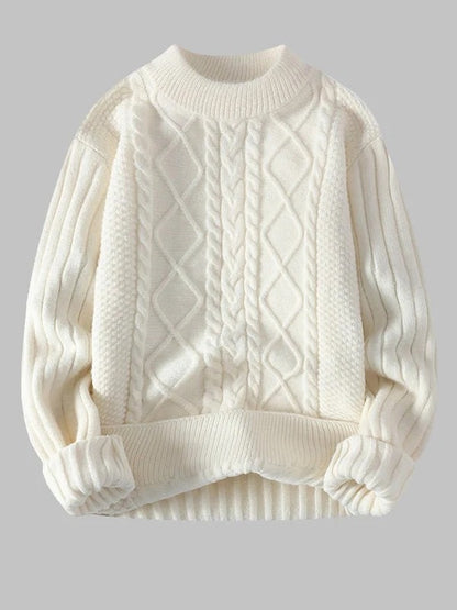Premium Blue Cable Knit Sweater